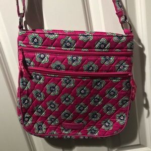 Vera Bradley Rasberry Medallion triple zip bag